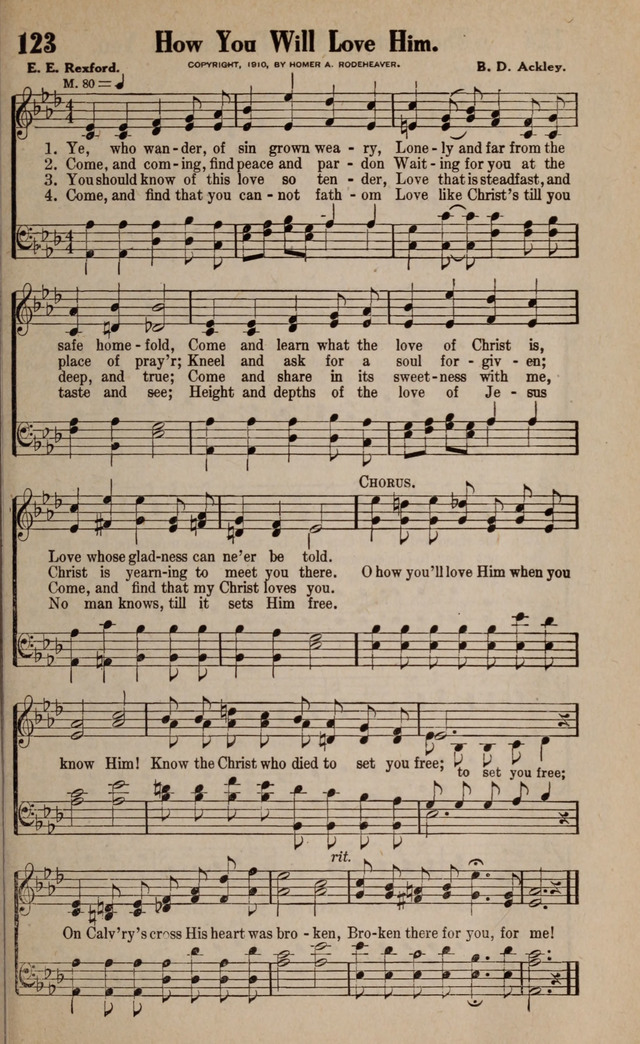 Gospel Hymns and Songs: for the Church, Sunday School and Evangelistic Services page 123