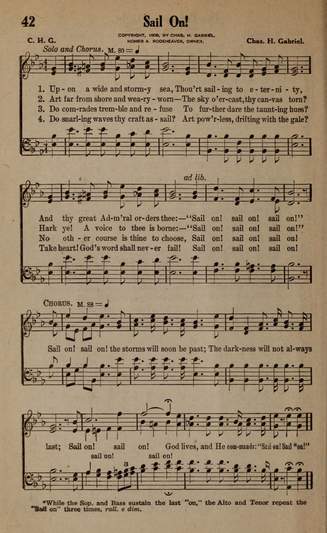 Gospel Hymns and Songs: for the Church, Sunday School and Evangelistic Services page 42