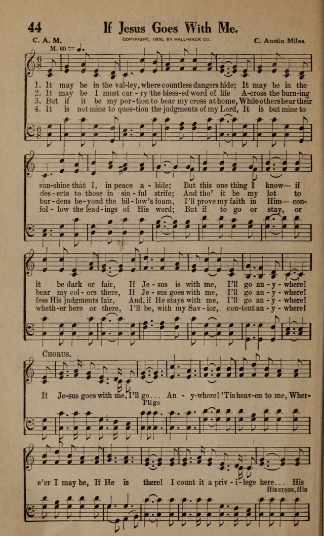 Gospel Hymns and Songs: for the Church, Sunday School and Evangelistic Services page 44
