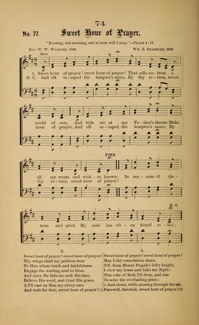 Gospel Hymns and Sacred Songs: as used by them in gospel meetings page 74