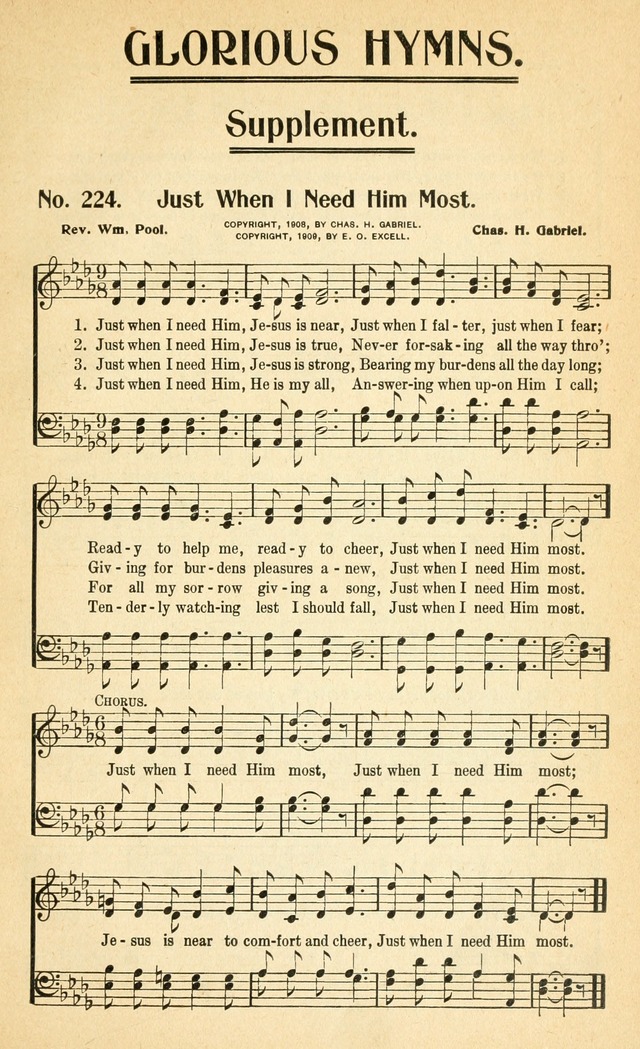 Glorious Hymns: with supplement page 194