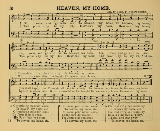 Golden Leaves: a collection of choice hymns and tunes adapted to Sabbath-schools, social meetings, Bible classes, &c. page 18