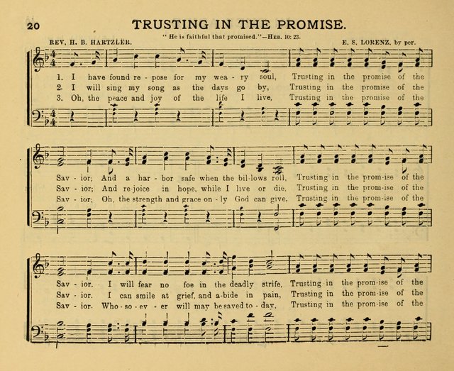 Golden Leaves: a collection of choice hymns and tunes adapted to Sabbath-schools, social meetings, Bible classes, &c. page 20