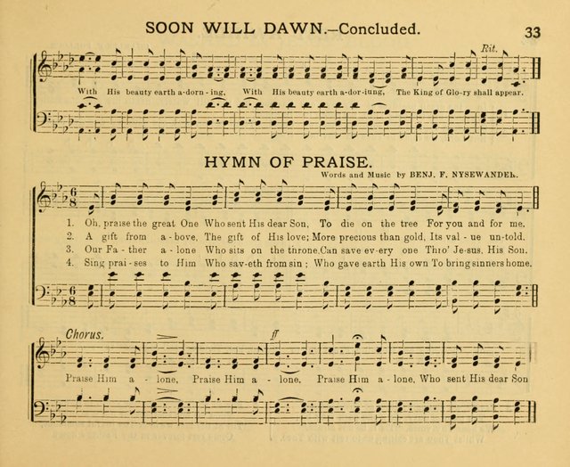 Golden Leaves: a collection of choice hymns and tunes adapted to Sabbath-schools, social meetings, Bible classes, &c. page 33