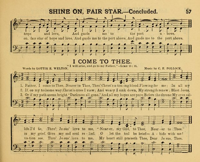 Golden Leaves: a collection of choice hymns and tunes adapted to Sabbath-schools, social meetings, Bible classes, &c. page 57