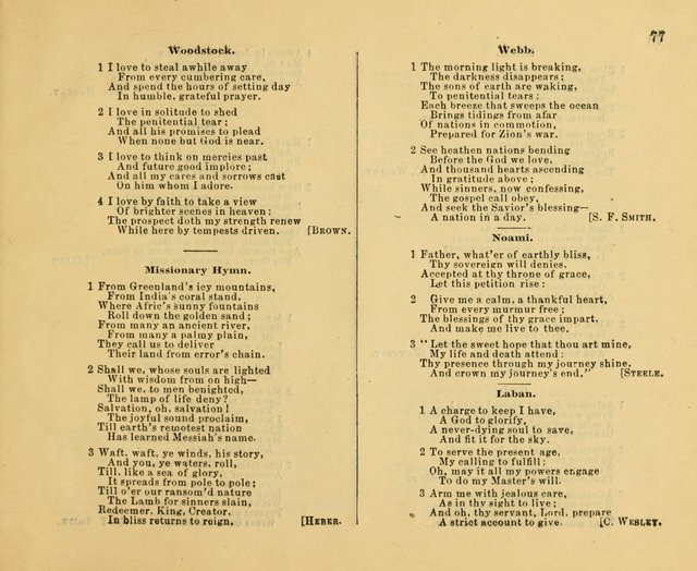 Golden Leaves: a collection of choice hymns and tunes adapted to Sabbath-schools, social meetings, Bible classes, &c. page 77