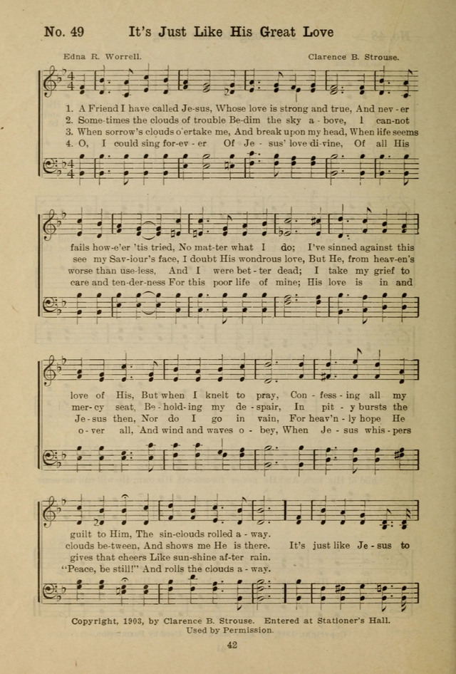 Gospel Melodies: A Collection of Choice Gospel Songs and Hymsn page 42