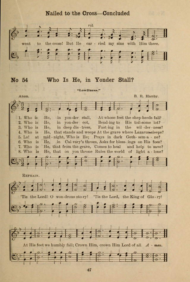 Gospel Melodies: A Collection of Choice Gospel Songs and Hymsn page 47
