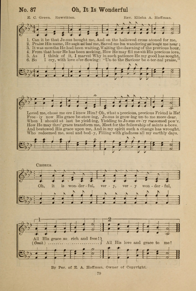 Gospel Melodies: A Collection of Choice Gospel Songs and Hymsn page 79