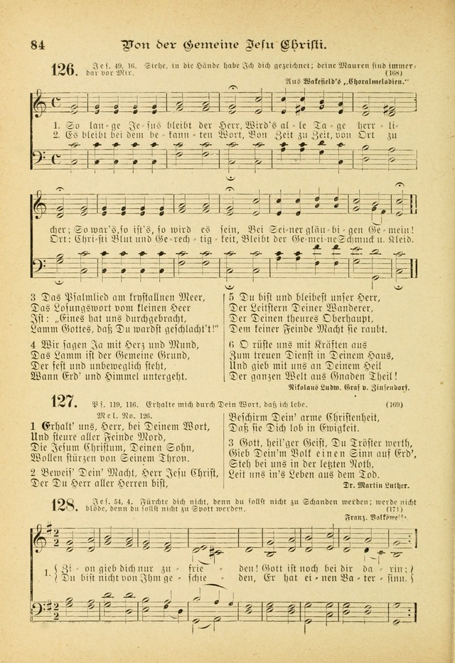Gesangbuch mit Noten: herausgegeben von der Allgemeinen Conferenz der Mennoniten von Nord-Amerika (3rd. Aufl.) page 84