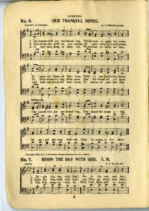 Gospel Praise: a collection of new and old hymns and tunes for all occasions of Christian work and worship page 6