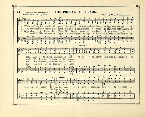 The Gem of Gems: a choice collection of sacred songs, original and selected, for the use of Sunday-Schools, Bible Classes and Social Worship page 34