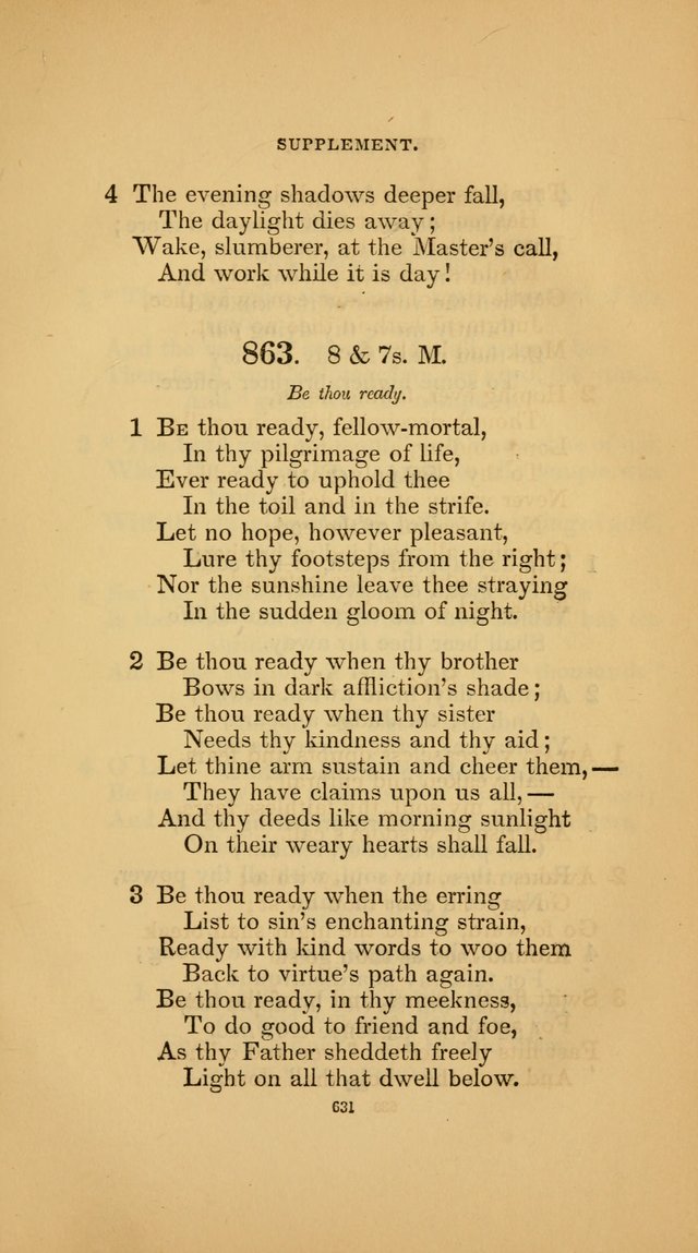 Hymns for the Church of Christ (3rd thousand) page 631