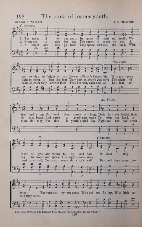 A Hymnal for Joyous Youth: An all-purpose hymnal for church, young peoples