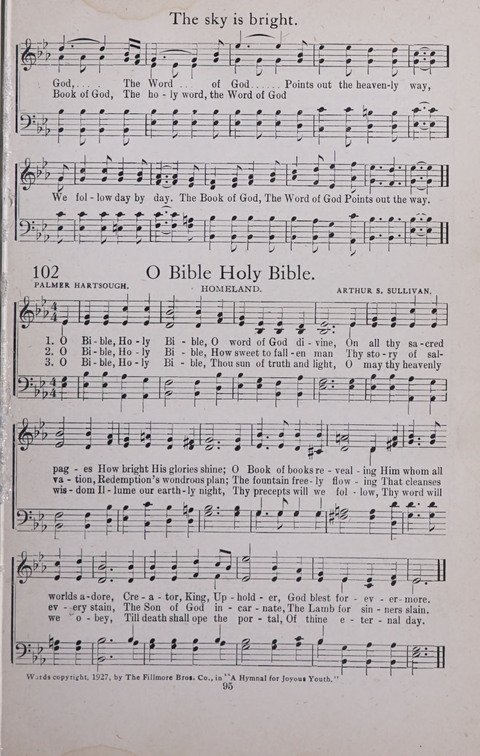 A Hymnal for Joyous Youth: An all-purpose hymnal for church, young peoples
