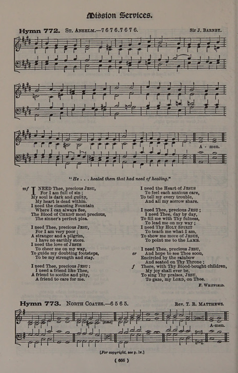 Hymns Ancient and Modern (Standard ed.) page 666