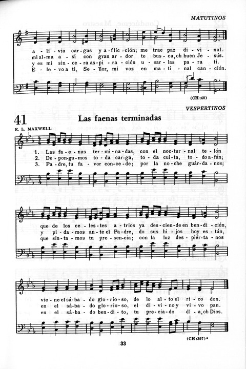 Himnario Adventista: para uso en el culto divino page 33