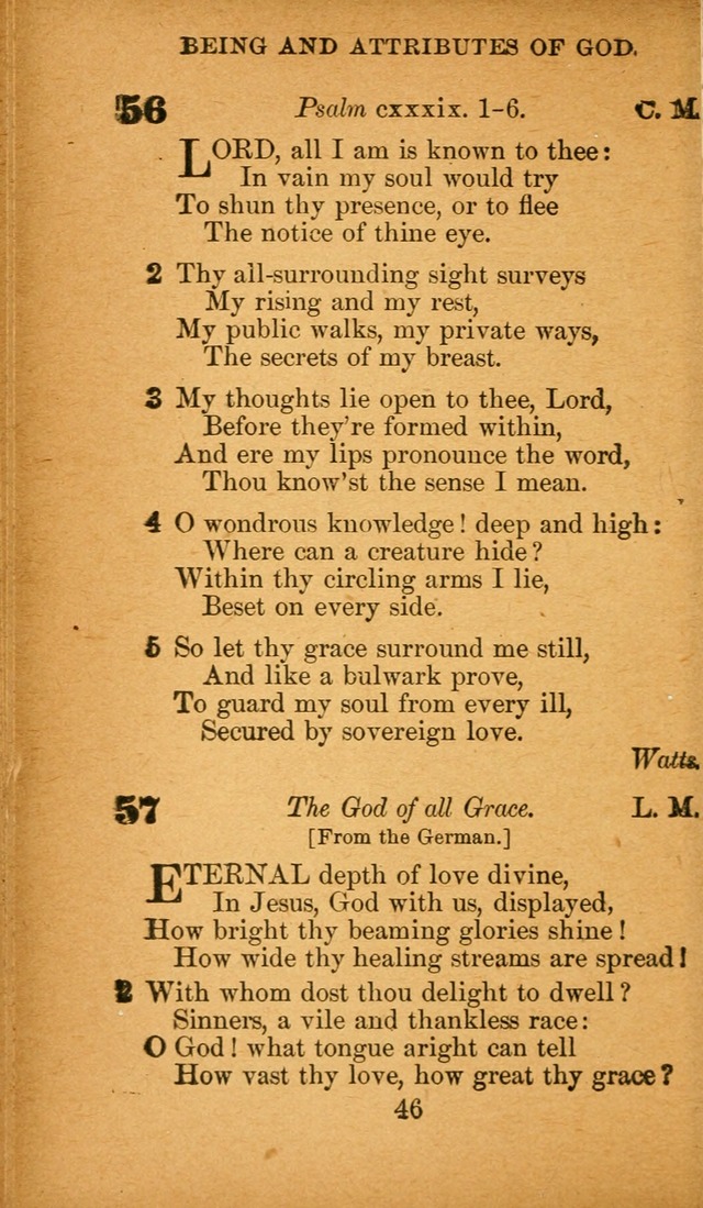 Hymnal: adapted to the doctrines and usages of the African Methodist Episcopal Church. Revised Edition page 46