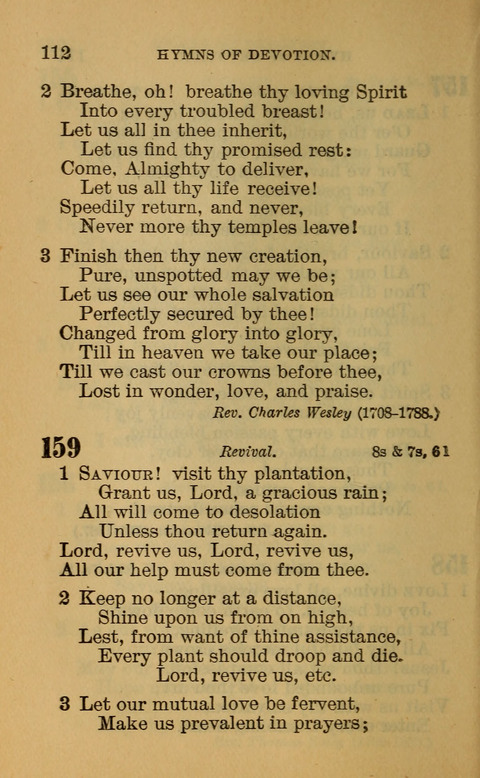 Hymns of the Ages: for Public and Social Worship, Approved and Recommended ... by the General Assembly of the Presbyterian Church in the U.S. (Second ed.) page 112