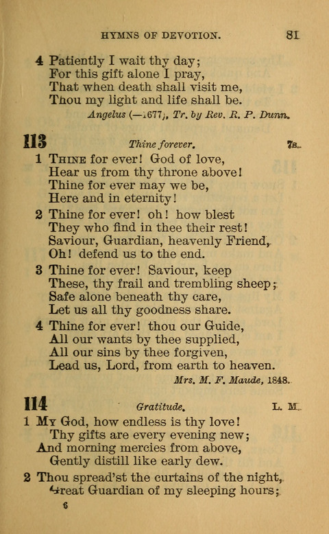 Hymns of the Ages: for Public and Social Worship, Approved and Recommended ... by the General Assembly of the Presbyterian Church in the U.S. (Second ed.) page 81