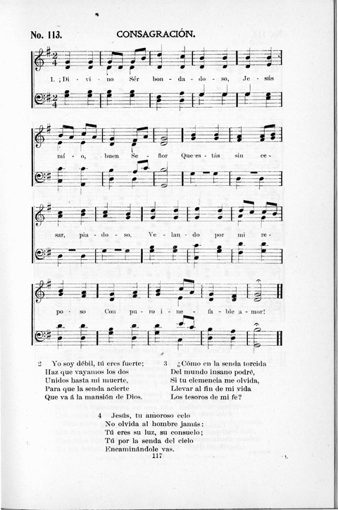 Himnario Cristiano para uso de las Iglesias Evangélicas page 117