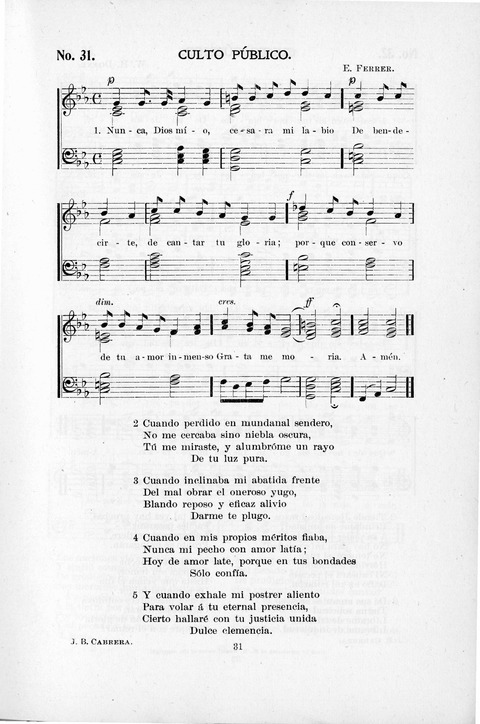 Himnario Cristiano para uso de las Iglesias Evangélicas page 31