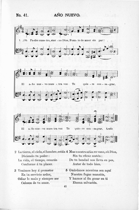 Himnario Cristiano para uso de las Iglesias Evangélicas page 41