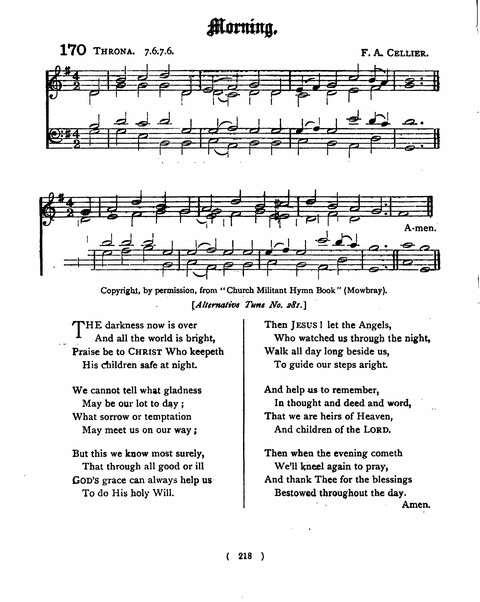 Hymns for the Children of the Church: with accompanying tunes page 218