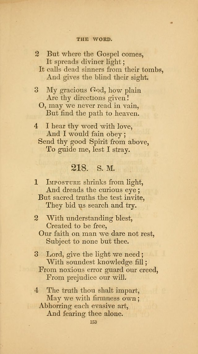 Hymns for the Church of Christ. (6th thousand) page 153