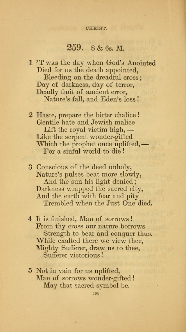 Hymns for the Church of Christ. (6th thousand) page 186