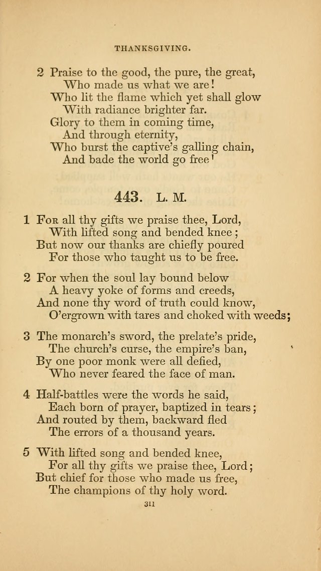 Hymns for the Church of Christ. (6th thousand) page 311