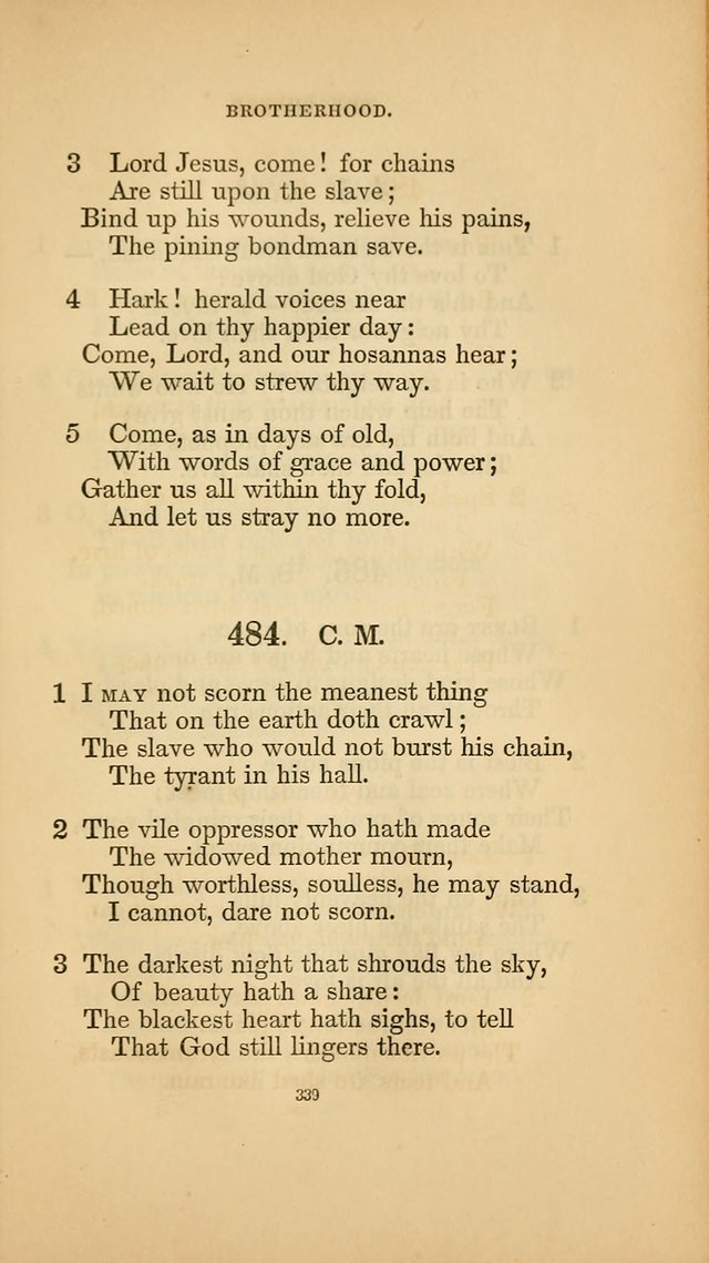 Hymns for the Church of Christ. (6th thousand) page 339