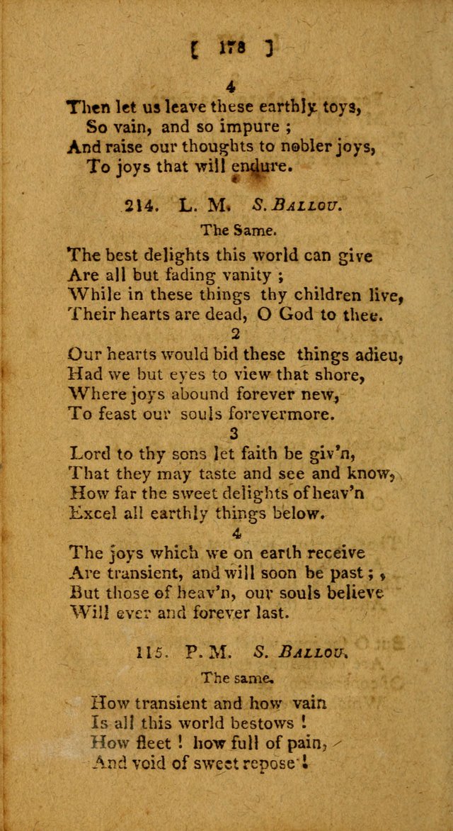 Hymns: composed by different authors, by order of the General Convention of Universalists of the New-England States and Others. Adapted to public and private devotion page 178