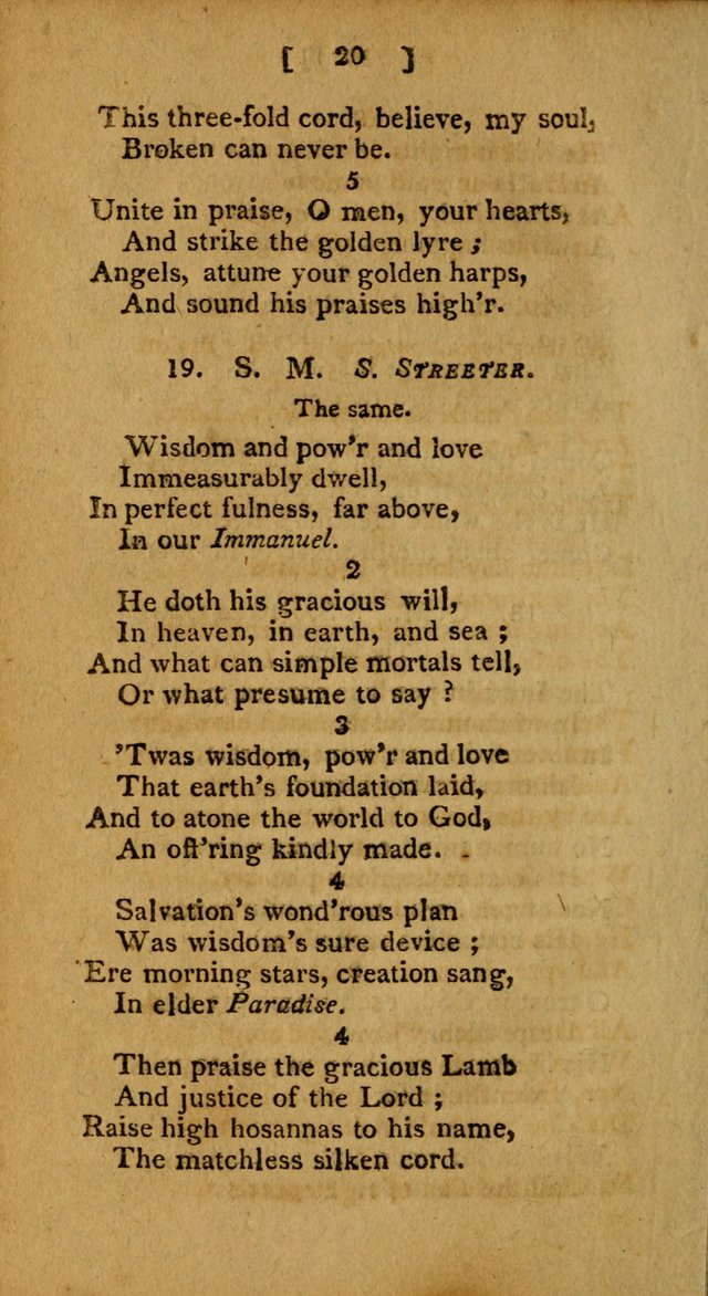 Hymns: composed by different authors, by order of the General Convention of Universalists of the New-England States and Others. Adapted to public and private devotion page 20