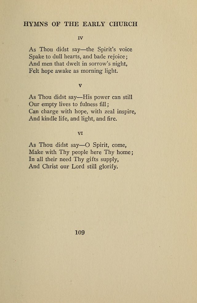 Hymns of the Early Church: translated from Greek and Latin sources; together with translations from a later period; centos and suggestions from the Greek; and several original pieces page 109