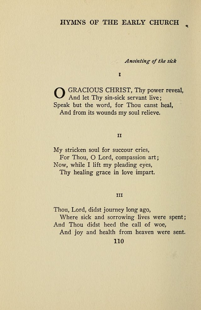 Hymns of the Early Church: translated from Greek and Latin sources; together with translations from a later period; centos and suggestions from the Greek; and several original pieces page 110