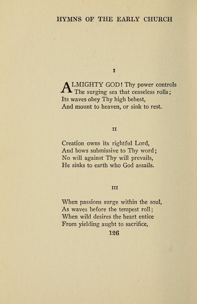 Hymns of the Early Church: translated from Greek and Latin sources; together with translations from a later period; centos and suggestions from the Greek; and several original pieces page 126