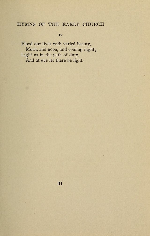 Hymns of the Early Church: translated from Greek and Latin sources; together with translations from a later period; centos and suggestions from the Greek; and several original pieces page 31