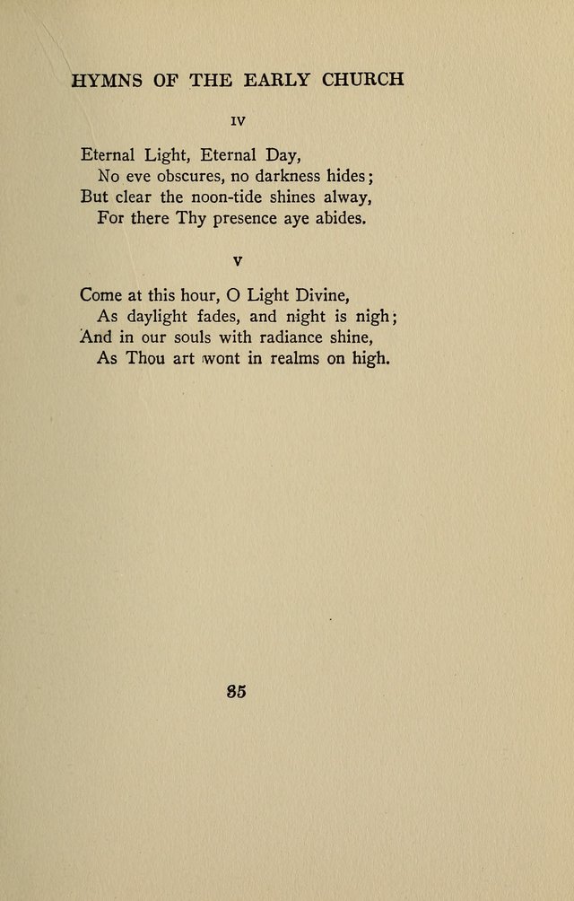 Hymns of the Early Church: translated from Greek and Latin sources; together with translations from a later period; centos and suggestions from the Greek; and several original pieces page 35