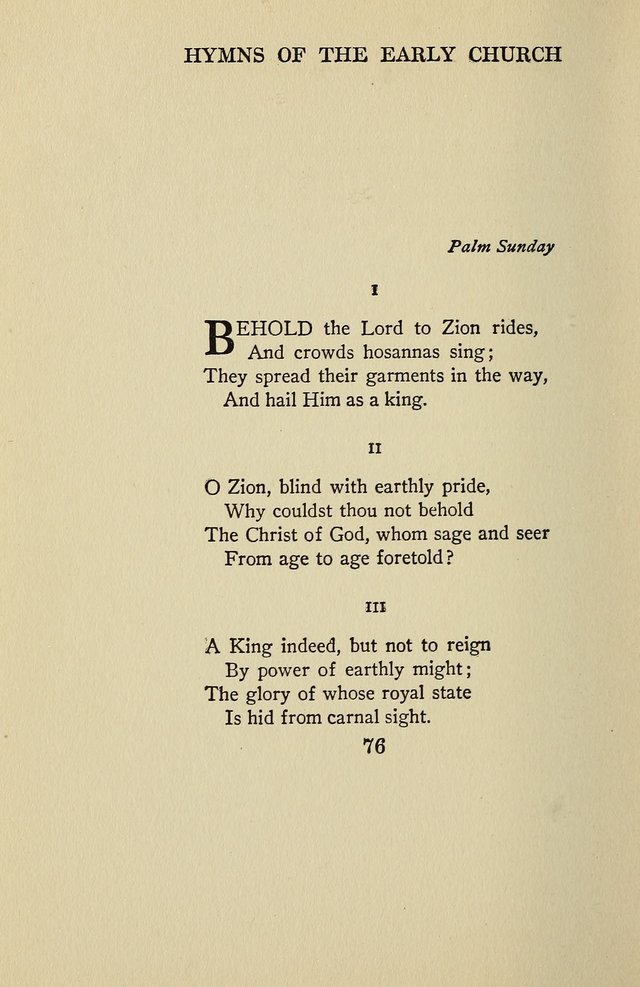 Hymns of the Early Church: translated from Greek and Latin sources; together with translations from a later period; centos and suggestions from the Greek; and several original pieces page 76