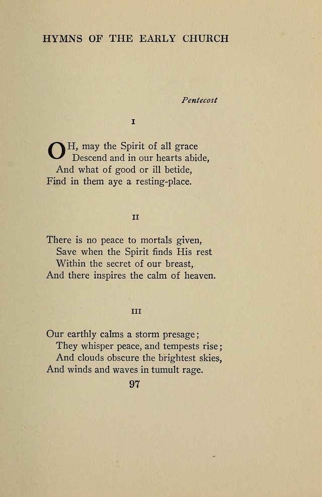 Hymns of the Early Church: translated from Greek and Latin sources; together with translations from a later period; centos and suggestions from the Greek; and several original pieces page 97