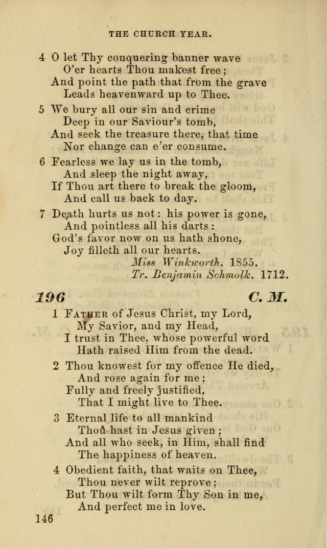 Hymns for the use of the Evangelical Lutheran Church, by the Authority of the Ministerium of Pennsylvania page 146