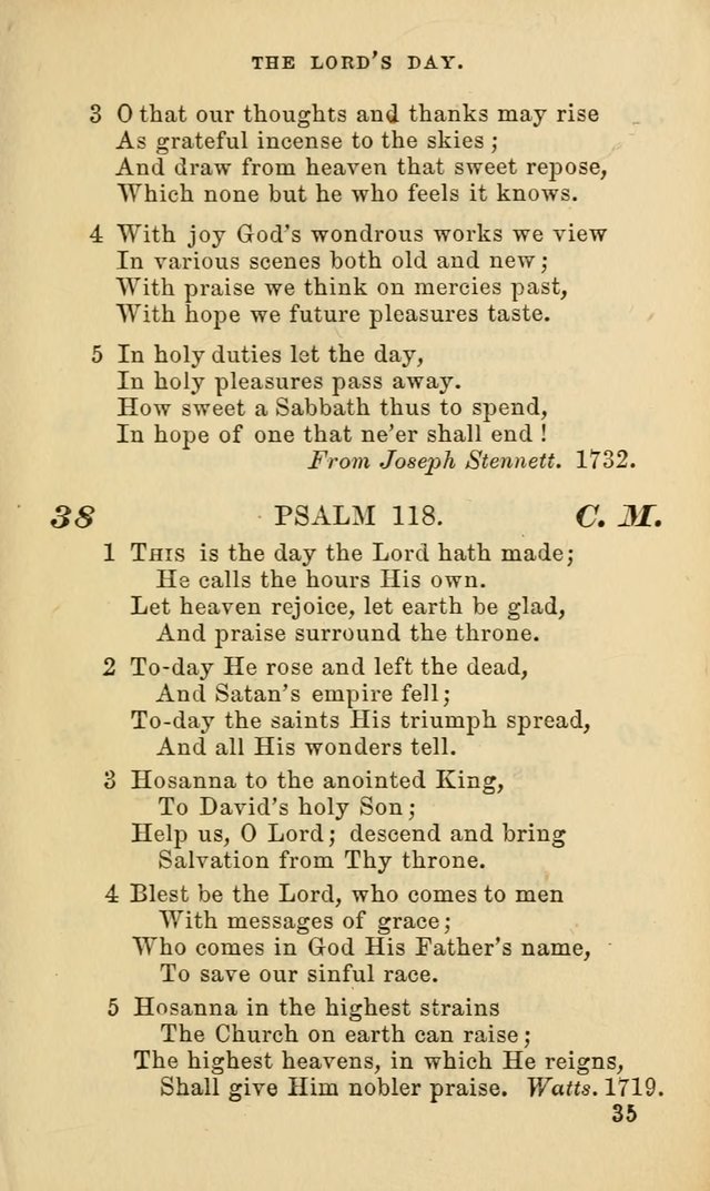 Hymns for the use of the Evangelical Lutheran Church, by the Authority of the Ministerium of Pennsylvania page 35
