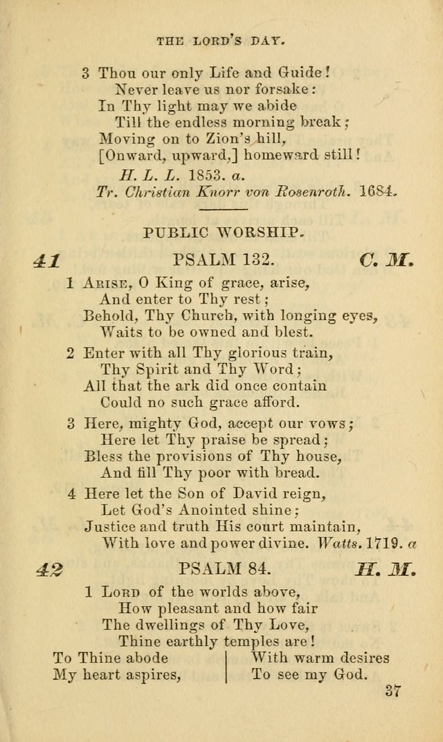Hymns for the use of the Evangelical Lutheran Church, by the Authority of the Ministerium of Pennsylvania page 37