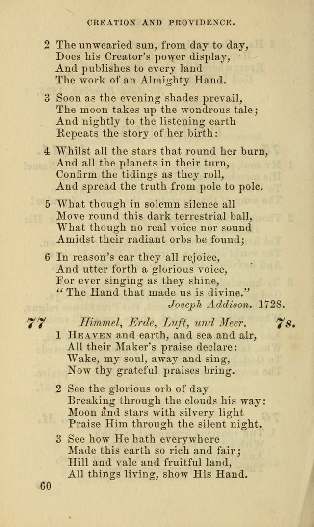Hymns for the use of the Evangelical Lutheran Church, by the Authority of the Ministerium of Pennsylvania page 60