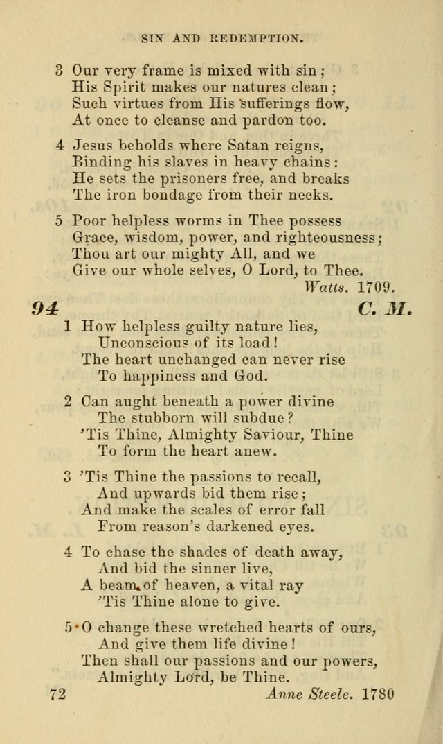 Hymns for the use of the Evangelical Lutheran Church, by the Authority of the Ministerium of Pennsylvania page 72