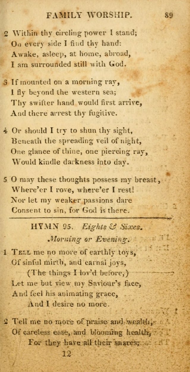 Hymns for Family Worship, with Prayers for Every Day in the Week (2nd ed.) page 89