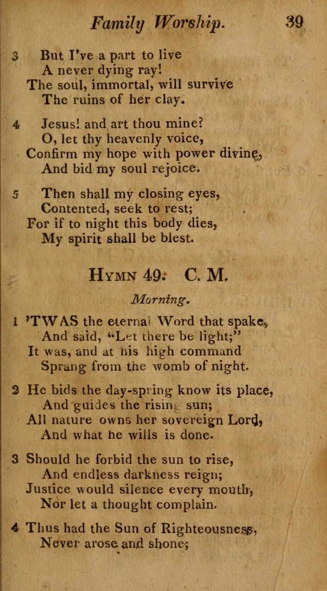 Hymns for Family Worship with Prayers for Every Day in the Week, Selected  from Various Authors page 40