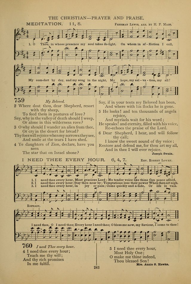 Hymnal of the Methodist Episcopal Church: with tunes page 280