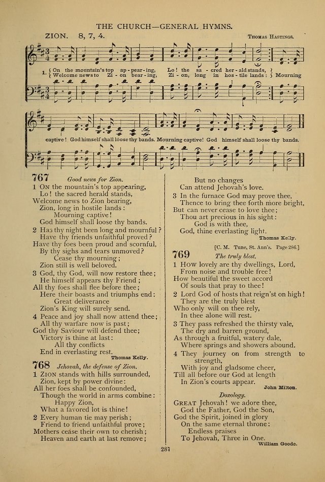 Hymnal of the Methodist Episcopal Church: with tunes page 284